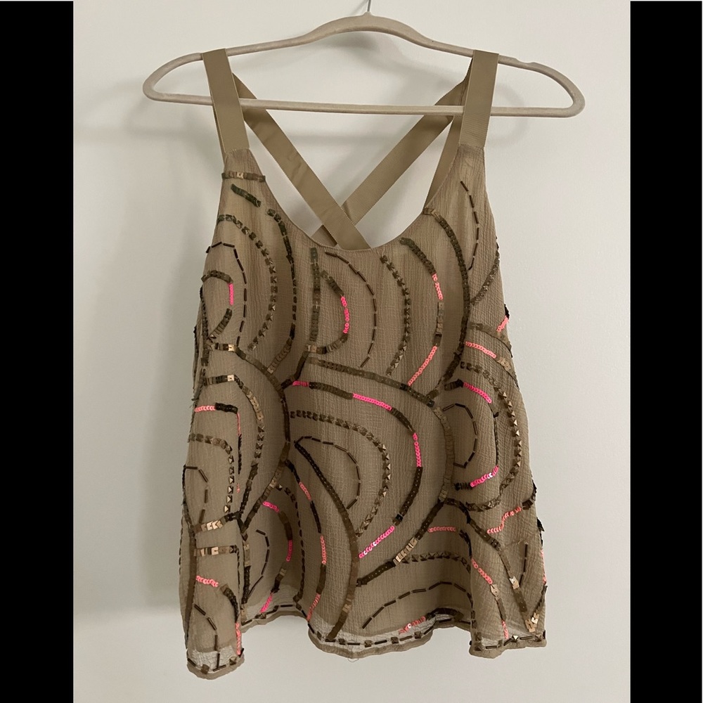 Free People Sequin Tank Top